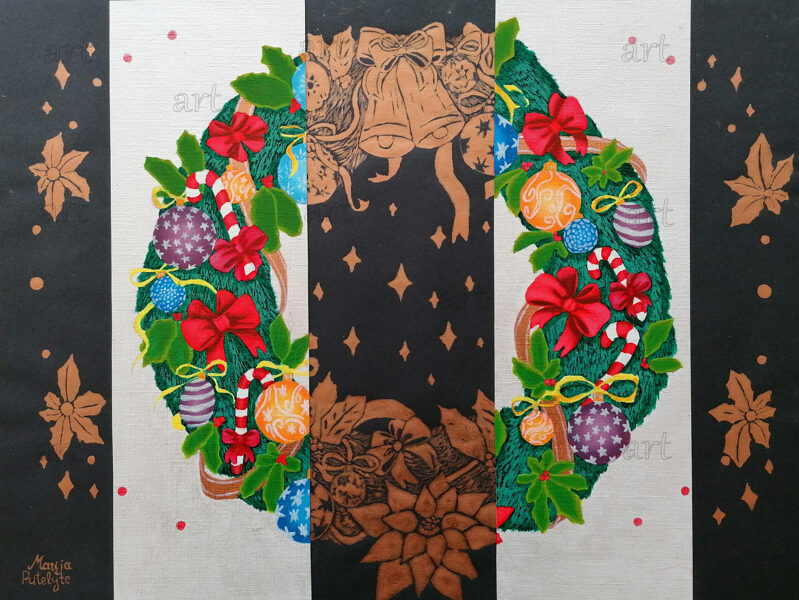 „Christmas wreath“ (print)“