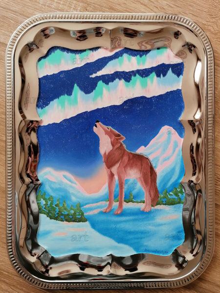 „Winter wolf“ (metal art)“