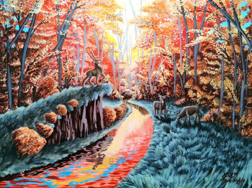 „In the middle of the forest“ (landscape)“