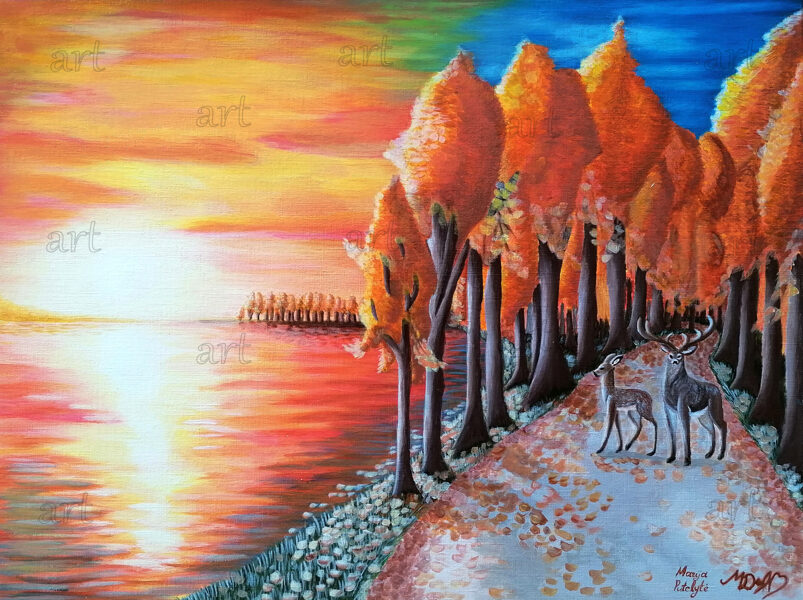 „Autumn evening“ (landscape)“