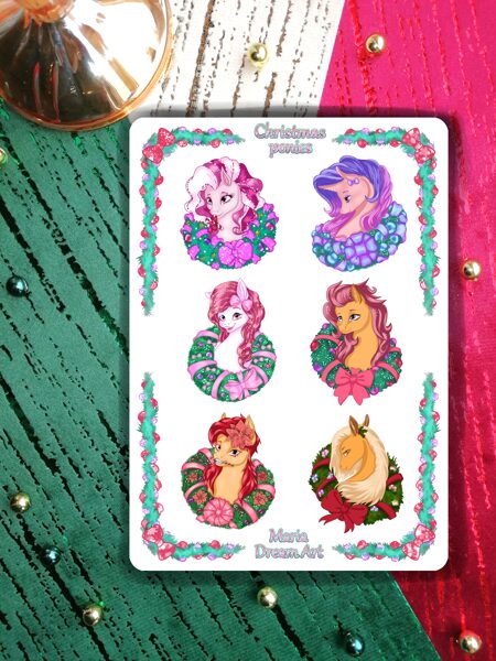 ,,Christmas ponies"(deco sku-452)