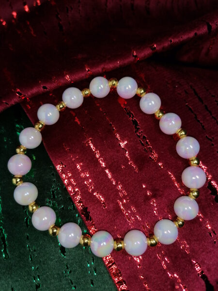 "Mermaid colors with gold beads" (bracelet)