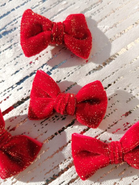 „Mini glitter bows“(hair bow-sku384)“