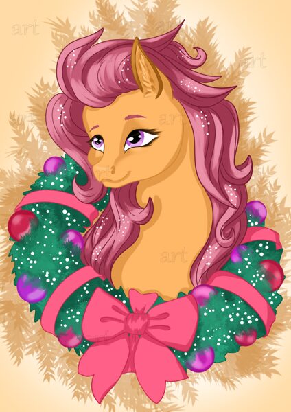 „Autumnal Christmas pony“(print)“