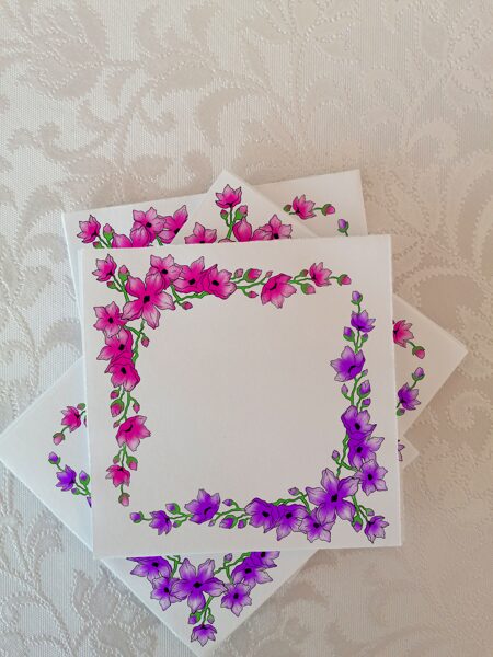 „Pink and purple flowers-small“(memo)