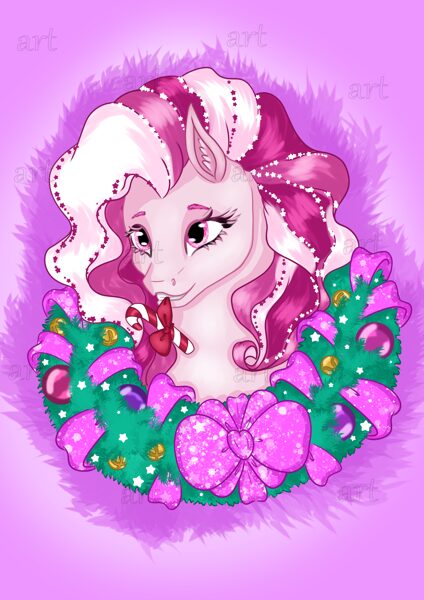 „Christmas candy pony“(print)“