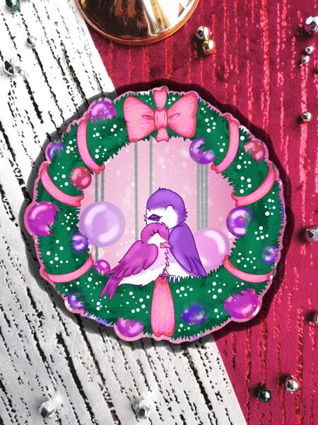 „Christmas love birds“(sticker)“