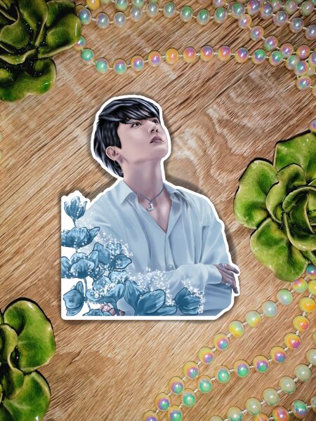 „BTS Jungkook with magic butterfly“ (sticker)“