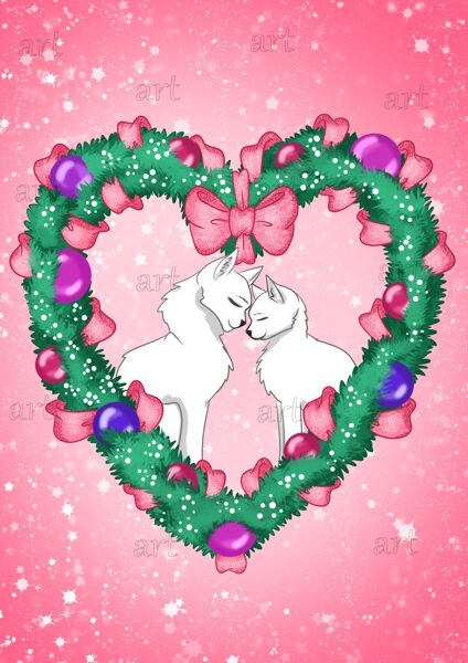 „Christmas love cats“(print)“