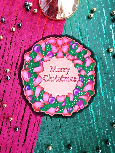 „Merry Christmas-wreath“ (sticker)