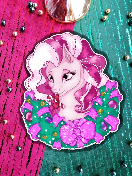 „Christmas candy pony“(sticker)“